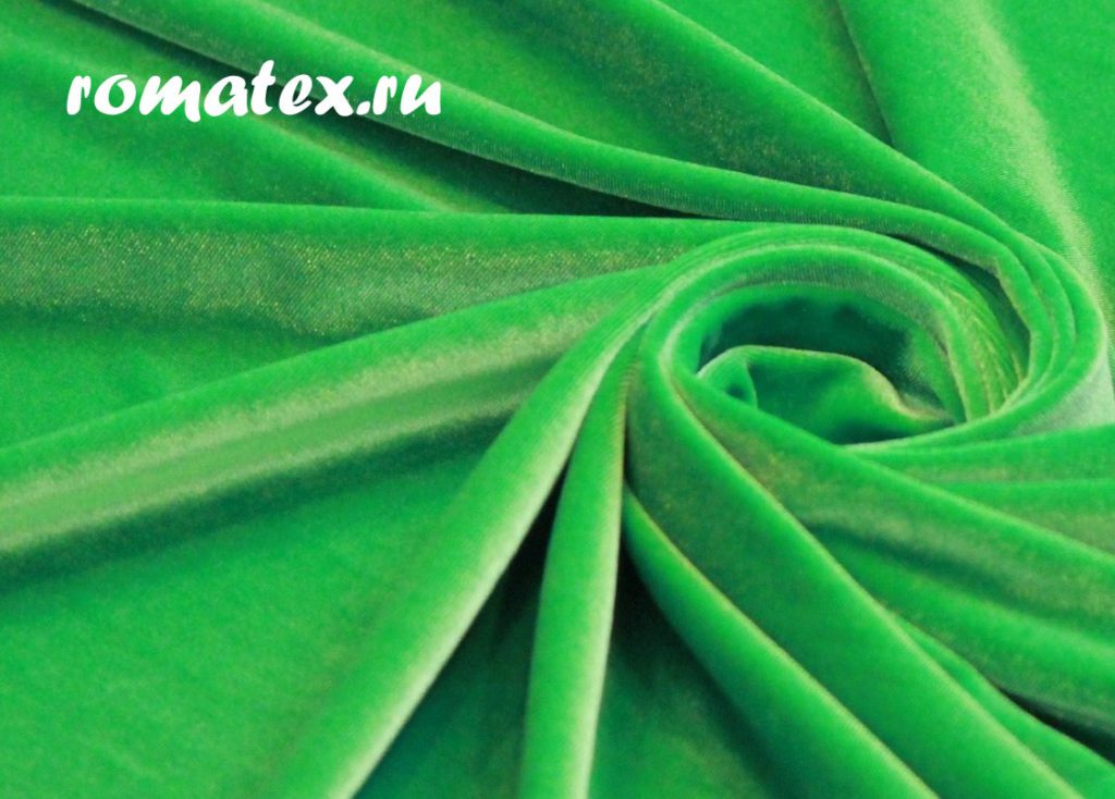 бархат стрейч салатовый однотонный бархат стрейч салатовый однотонный