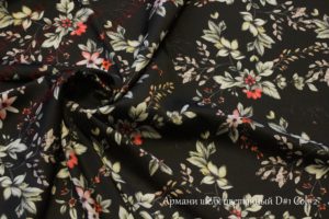 Ткань для рукоделия
 Армани шелк «Цветы» цвет черный